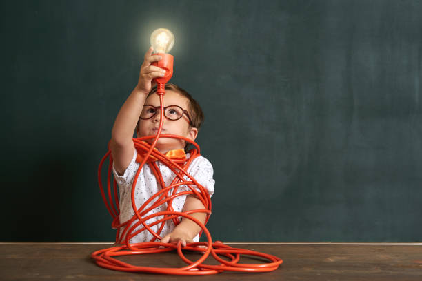 istock The child finds the solution in difficult situation and finds the idea 1168916402