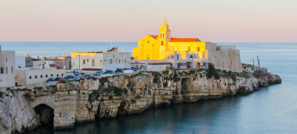 istock Sunset on Vieste village, Puglia, Italy 1168917023