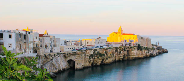 istock Sunset on Vieste village, Puglia, Italy 1168917057