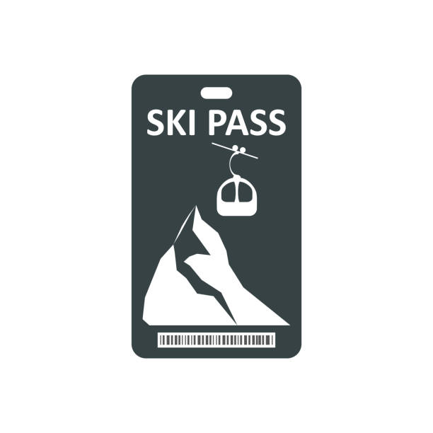 ilustrações, clipart, desenhos animados e ícones de passe de esqui - ski resort winter ski slope ski lift