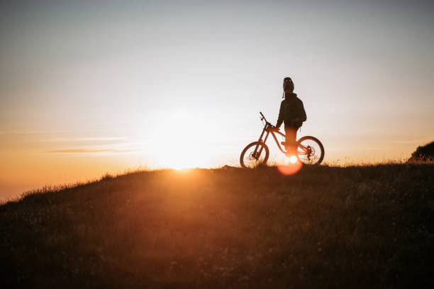 istock Downhill mountain biking in dawn 1168919822