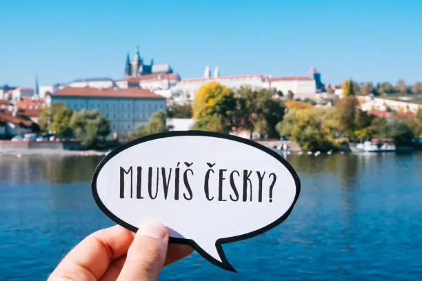 Photo of question do you speak Czech? in Czech