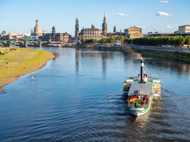 istock Steamer on the Elbe with Dresden skyline 1168933041