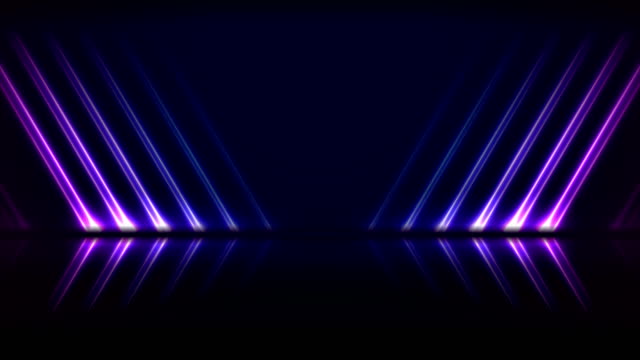 Blue ultraviolet neon laser lines technology video animation