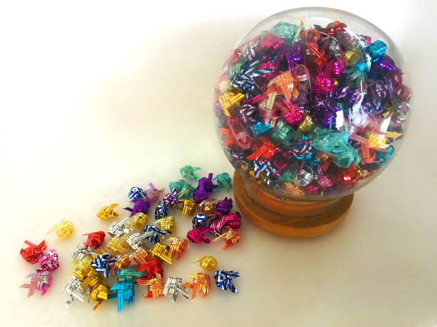 istock Colorful handcraft carp fish inside transparent bottle. A present handmade by color wire folding to be gift. 1168937259