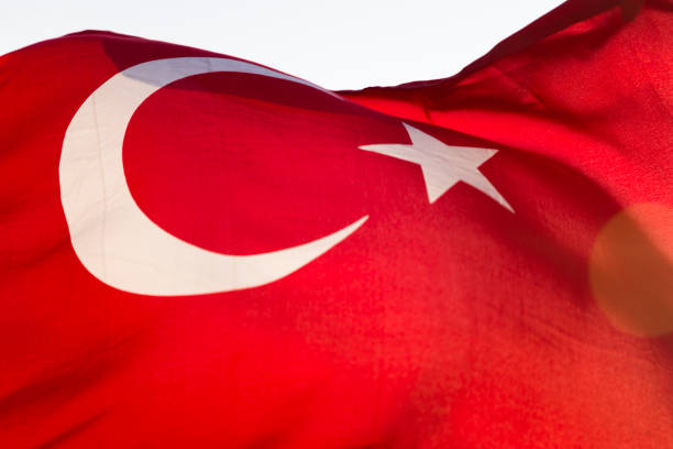 istock Turkish flag waving in the wind 1168937488