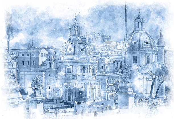 istock Trajan's Column and Santa Maria di Loreto, Rome, Italy 1168939630