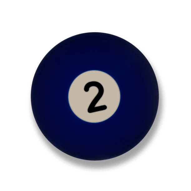istock Isolated number 2 blue pool ball, with drop shadow 1168941295