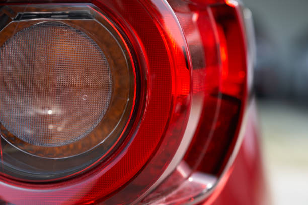 istock rear tail light of a red car 1168952792