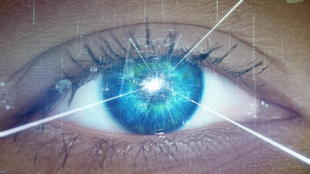 istock Extreme closeup on blue eye. Entering human mind 1168954390