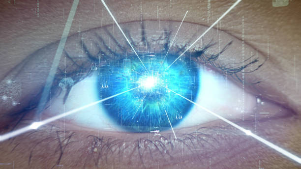 istock Extreme closeup on blue eye. Entering human mind 1168954427