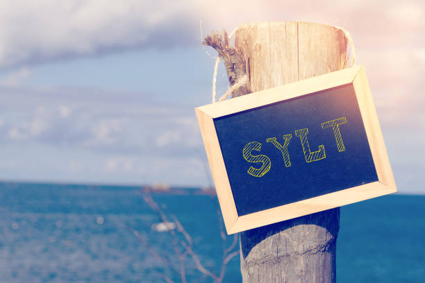 A chalk board and reference to the German island of Sylt