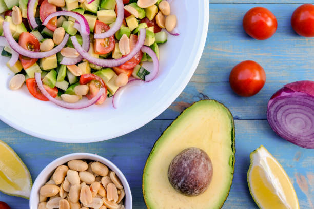istock Vegetarian Summer Avocado and Peanut Salad 1168957271