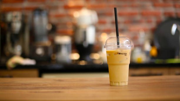Images from  handmade  delicious modern coffe and how the delicious coffe is served. Coffe contnets caramel,milk and ice etc.
Ankara/Turkey 06/10/2019