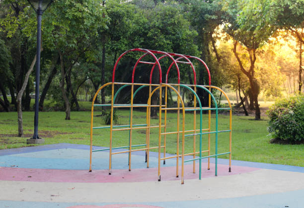 istock old Climber toy in park playground for kid relax concept 1168966260