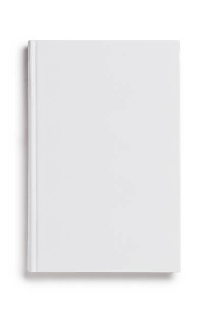 livro de tampa duro branco vazio no branco - stationary sheet template paper - fotografias e filmes do acervo