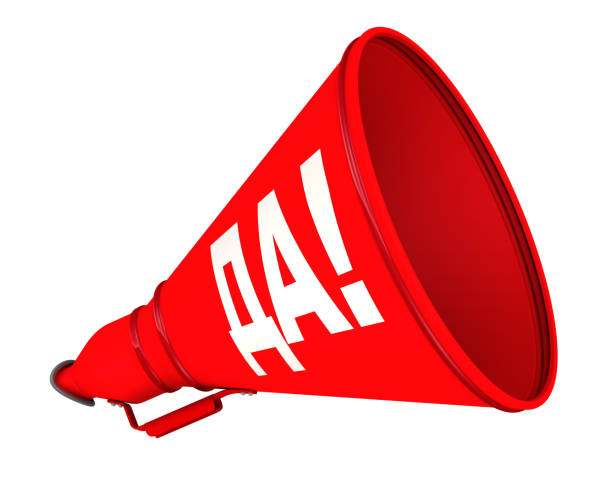 istock Yes! The labeled megaphone. Translation text: 