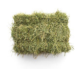 hay bale,Studio shot of straw hay on a white background.