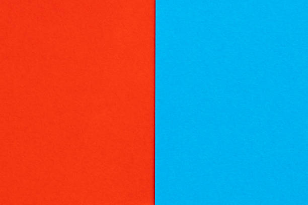 istock Blue red color paper background. Geometric figures, shapes. Abstract geometric flat composition. Empty space on monochrome cardboard 1168978352