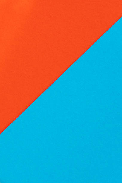 istock Blue red color paper background. Geometric figures, shapes. Abstract geometric flat composition. Empty space on monochrome cardboard 1168978442