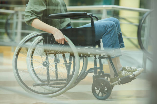 istock Disabled woman in hospital 1168978662