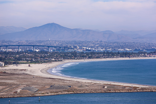 View from Point Lomas. Coronado Island, and in the far distance, the Mexico Border in Chula Vista and Otay Mesa.