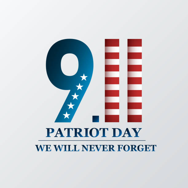 illustrations, cliparts, dessins animés et icônes de journée des patriotes. nous n'oublierons jamais, le 11 septembre. conception pour carte postale, flyer, affiche, bannière. illustration de vecteur. - xi