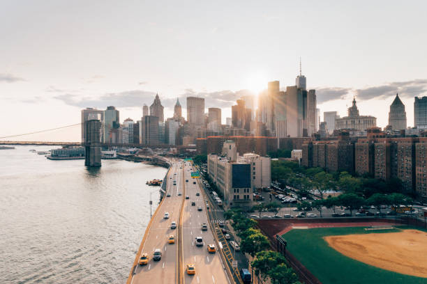 istock New York skyline at sunset 1168983551
