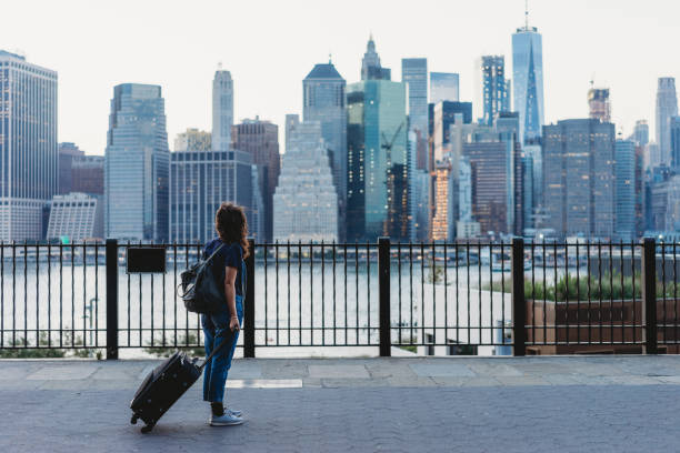 istock Young woman travelling in New York 1168983577