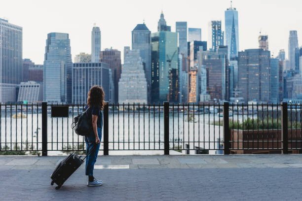 istock Young woman travelling in New York 1168983607