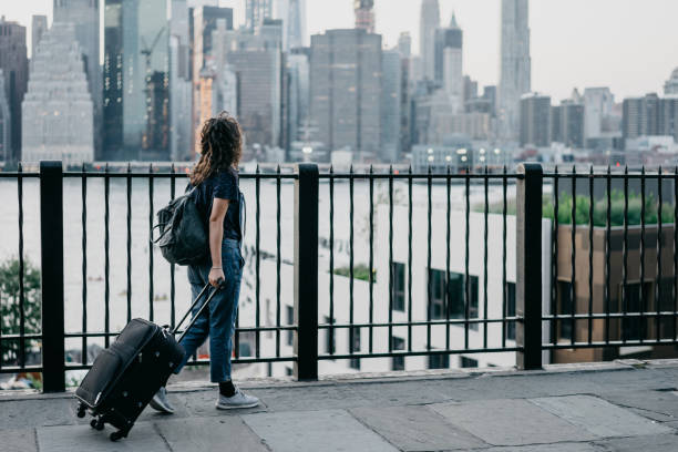 istock Young woman travelling in New York 1168983608