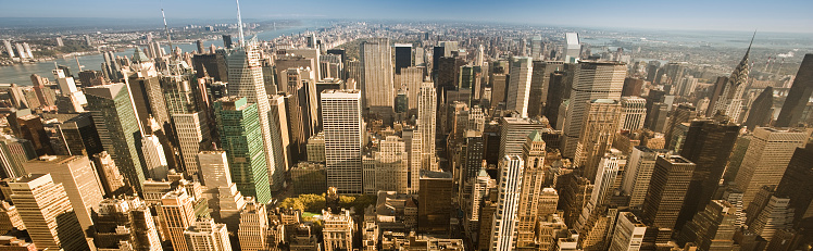 New York City and downtown Manhattan by Central Park