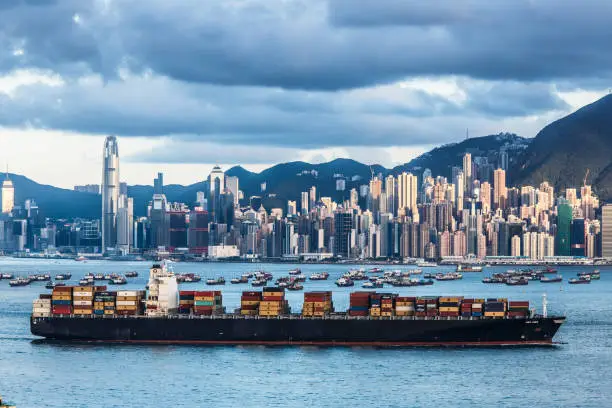 Photo of Freight Transportation in hong kong harbour