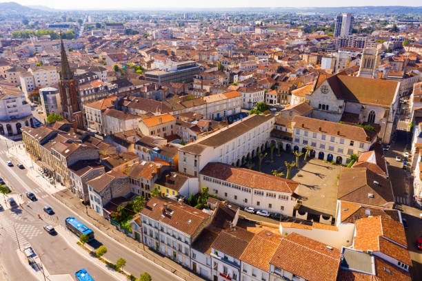 istock View from drone of Agen 1168991313