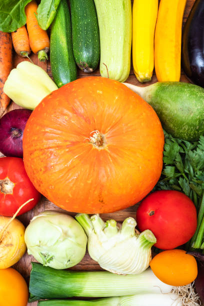 istock top view of fresh vegetables on wooden table 1168994469