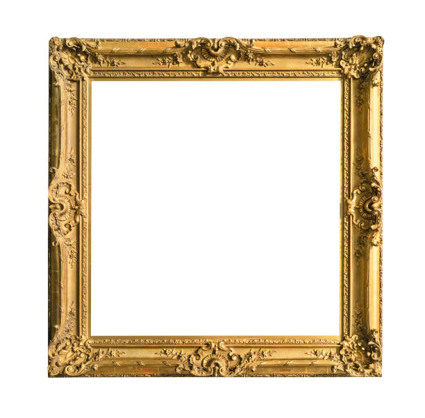 retro wide decorated baroque painting frame