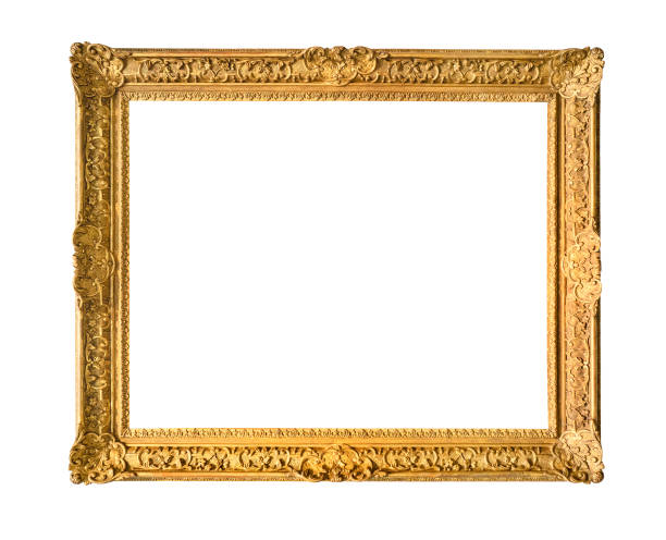 istock old wide carved decorated painting frame 1168997243