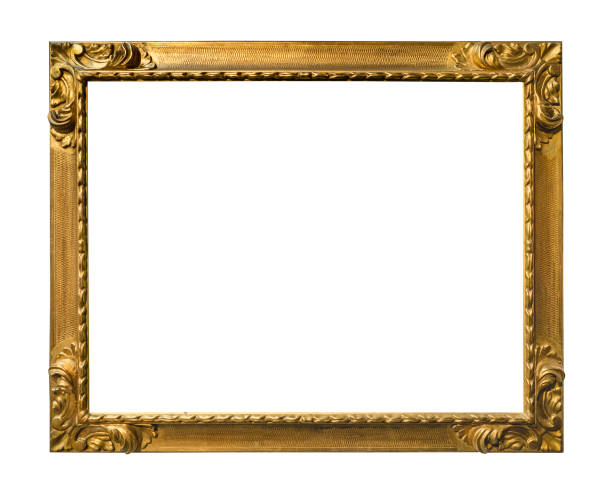 istock old ornamental carved picture frame cutout 1168997248