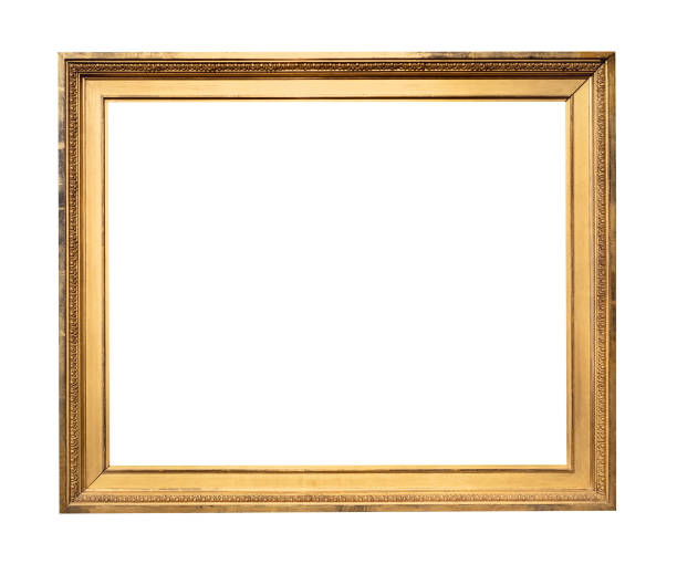 istock vintage used wooden picture frame cut out 1168997302