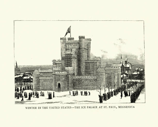istock Ice Palace, castle created at St Paul, Minnesota, 19th Century 1168998302