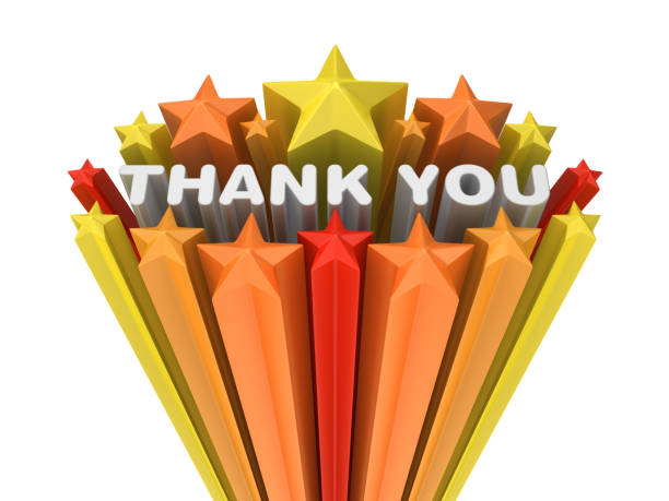 istock Colorful Stars with THANK YOU Phrase - 3D Rendering 1169001768