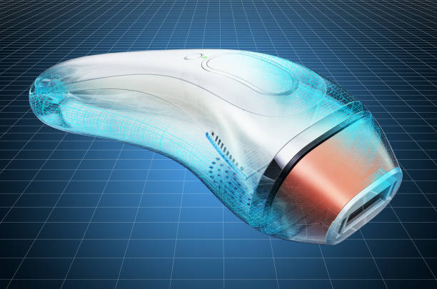 istock Visualization 3d cad model of Hair Removal Laser, blueprint. 3D rendering 1169003080