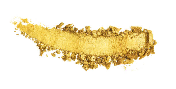 istock Broken golden Eye shadow set isolated on white 1169003751