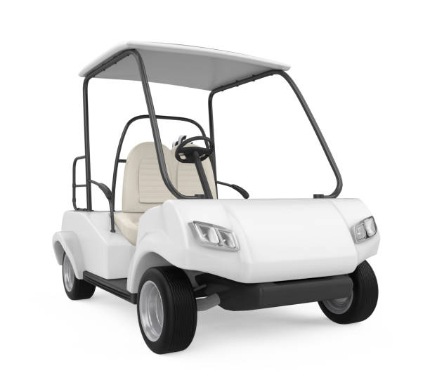 ゴルフカート絶縁 - golf cart golf bag horizontal outdoors ストックフォトと画像