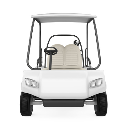 Golf Cart isolated on white background. 3D render