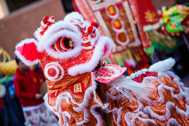 istock Traditional Chinese Lion Dancers 1169009398
