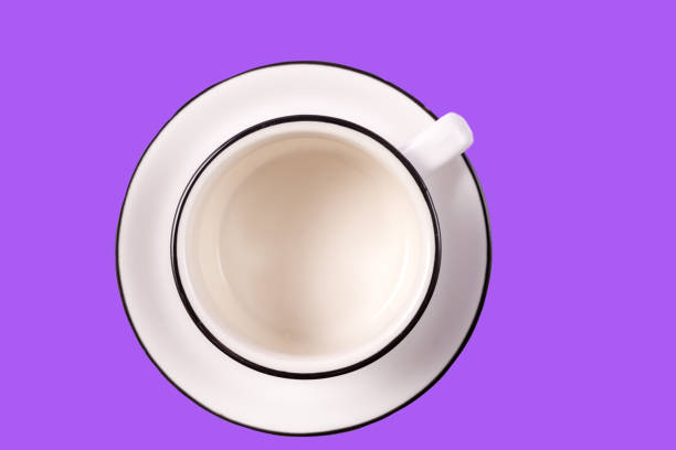istock Food background with empty white cup, flat lay, copy space. 1169014967
