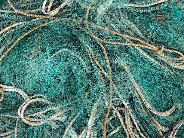 Fishing net Close shot of a fishing net. commercial fishing net photos stock pictures, royalty-free photos & images