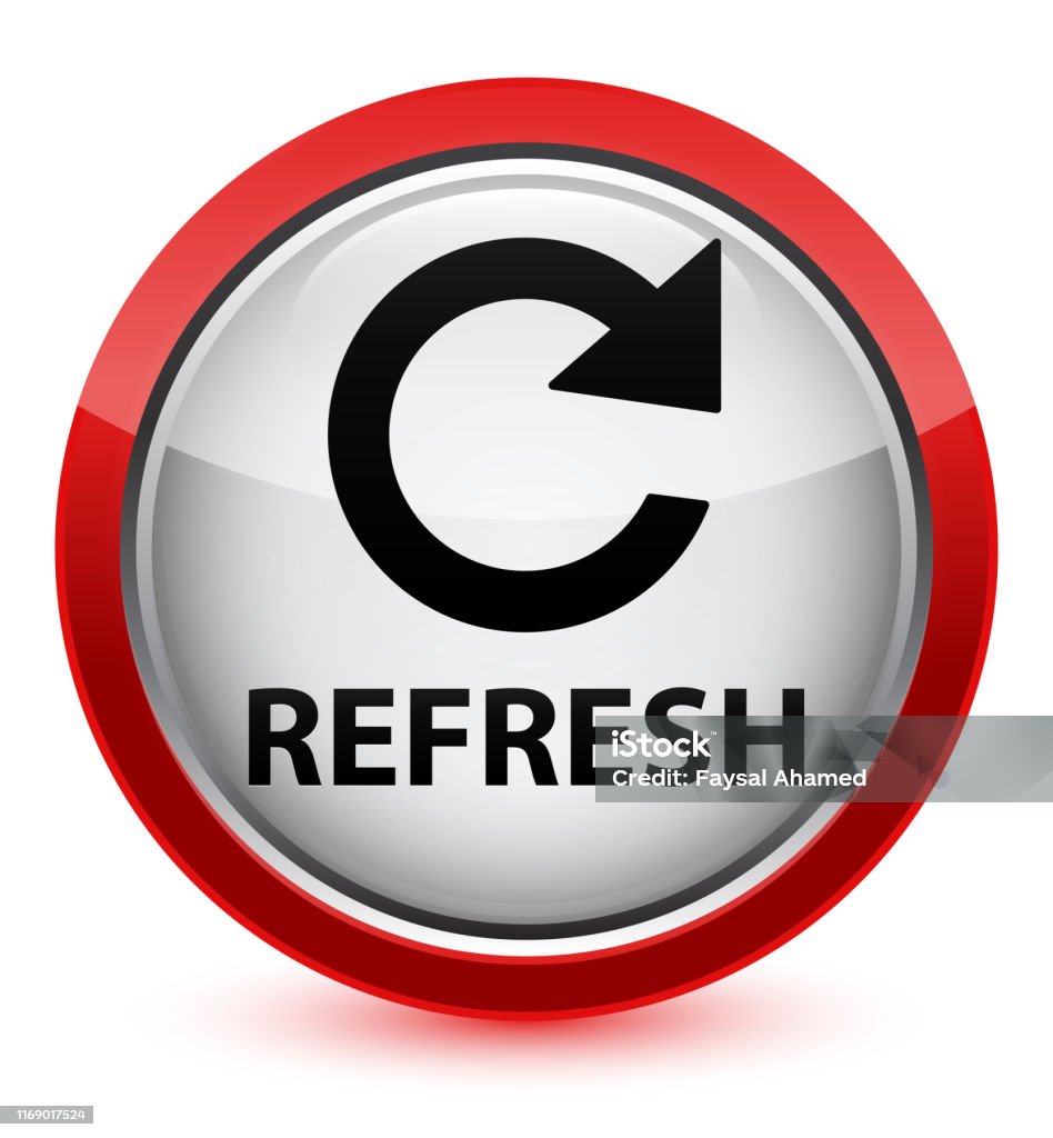 Red Refresh Button Refresh Crystal Red Round Button Stock Illustration - Download Image ...