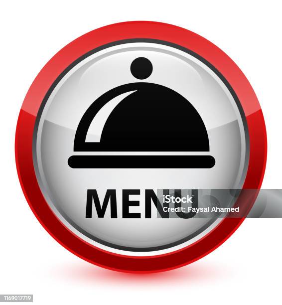 Round Menu Dbutton Esign Menu Crystal Red Round Button Stock Illustration - Download Image Now ...